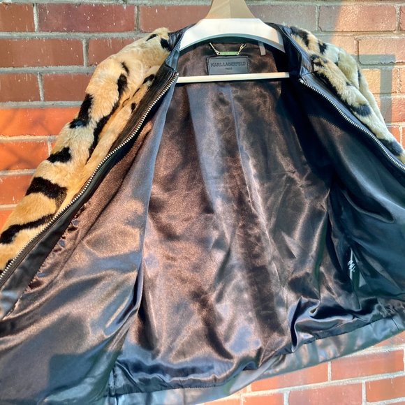 KARL LAGERFELD PARIS Leopard Bomber Jacket | Perfect fall jacket - Picture 11 of 12